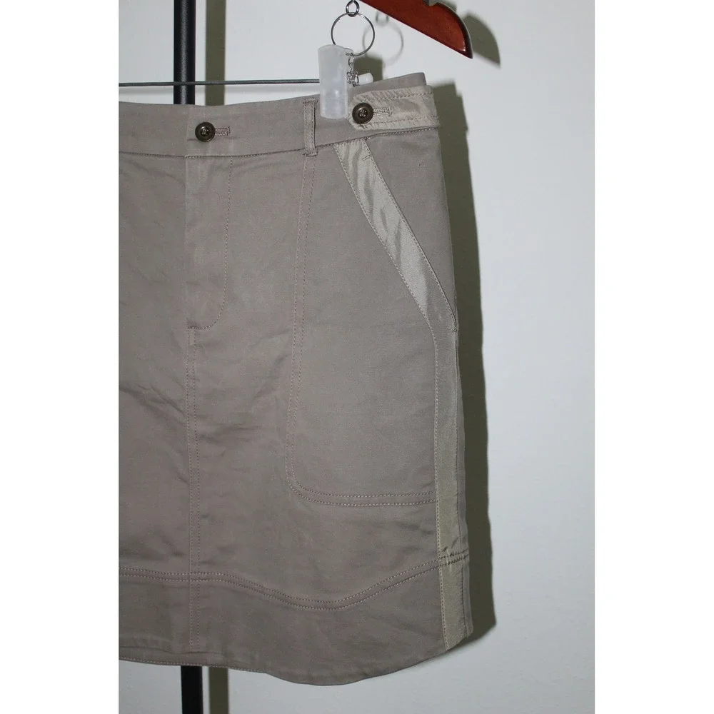 Club Monaco Women's Taupe Brown Utility Mini Skirt Cotton Blend Size 0